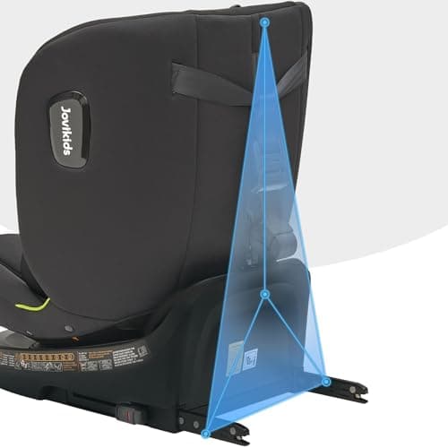 Jovikids Siege Auto Noir i-Size pour Groupe 0/1/2/3 40-150cm ISOFIX ECE R129 360° Pivotant