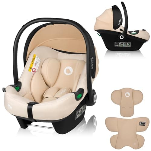LIONELO ASTRID i-Size | Sécurité pour Enfants | Groupe 0+ | Montage Dos à la Route | Protection Latérale | Insert Dri-Se