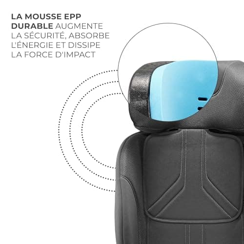 Kinderkraft XRIDER2 I-SIZE Gris, Siège auto bébé évolutif 0-25 kg, pour enfants de 0 à 7 ans, Isofix 360°, protections l
