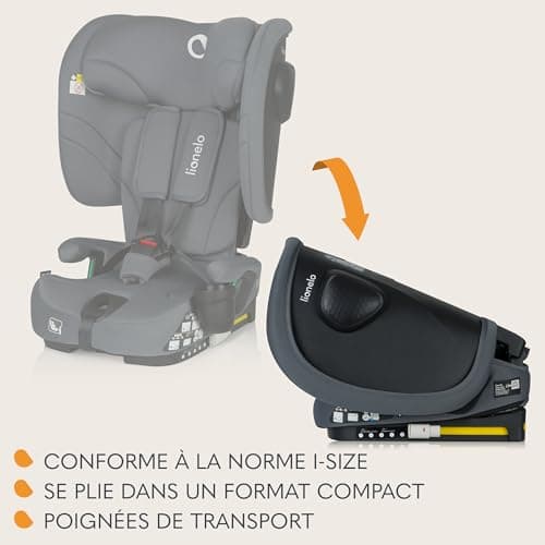 LIONELO NELLY Siège auto ISOFIX 76-150 cm | Contraire/Arrière, Sangle TT, Protection Latérale