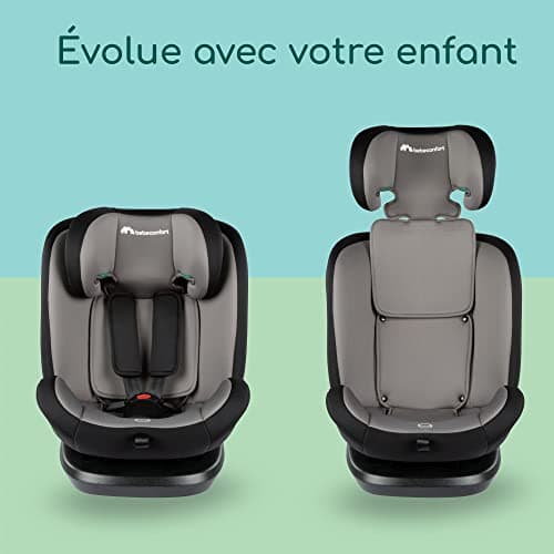 Siège-auto Bebeconfort EverFix i-Size ISOFIX, face à la route, pour enfants de 15 mois à 12 ans, 9-36 kg, 76-150 cm, Gri
