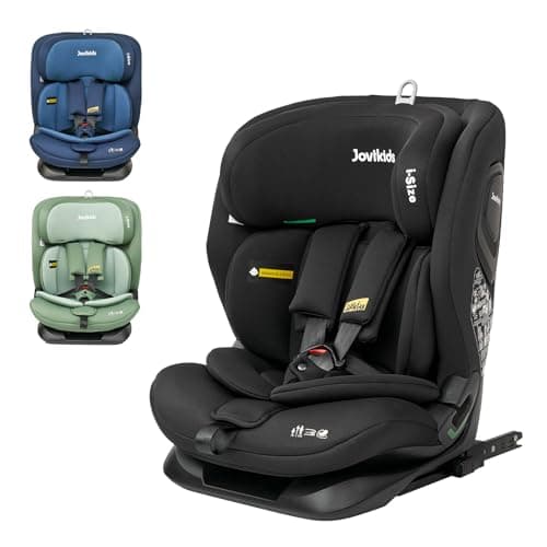 Siège auto Jovikids ECE R129 i-Size Noir | Pour enfants de 76 à 150 cm | Haute Protection et Facile d'Utilisation | Grou