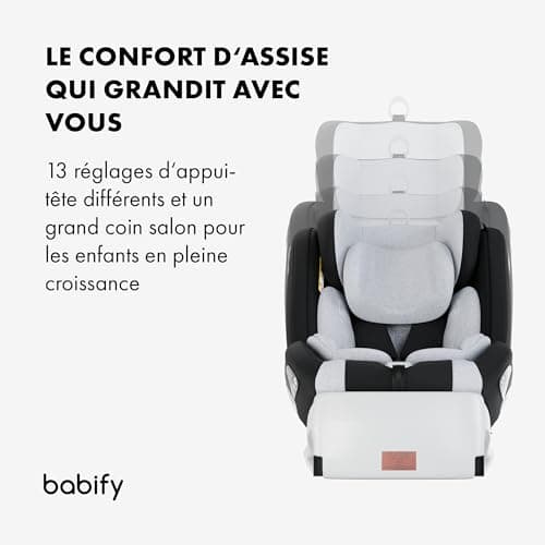 Siège Auto Bébé Babify ECE R129/i-Size 0-36kg, Siege Auto Isofix Groupe 0 1 2 3, Siège Auto Rehausseur Voiture Enfant Pi