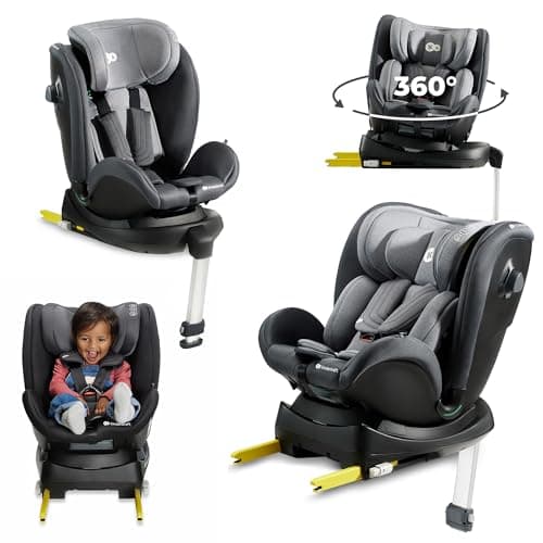 Kinderkraft XRIDER I-SIZE Gris, Siège auto bébé 40-125 cm 0-25 kg, adaptatif 0-7 ans, Isofix 360°, protections latérales