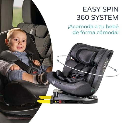 CORFÚ Siège Auto i-Size | ISOFIX et Top Tether | 0 à 12 ans | Dos à la route jusqu’à 18 kg | Pivotant 360º Universel