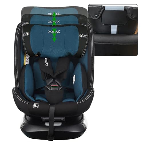 XOMAX G409 IoT Siège Enfant Pivotant 360° ISOFIX 0-36kg 0-12ans G0+/1/2/3 5_points 3_points Housse Lavable ECE R129 I Bl