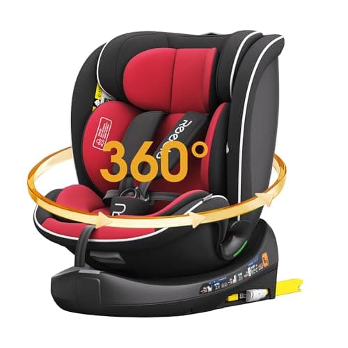 Reecle I-Size Siège Auto 360° Pivotant ISOFIX pour Enfants de 40 à 150 cm, 0-12 ans (0-36 kg), Meilleure Protection Laté