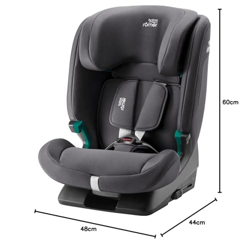 BRITAX RÖMER Siège Auto EVOLVAFIX Midnight Grey: Sécurité ISOFIX pour Enfant de 15 Mois à 12 ans | i-Size | Large Gamme