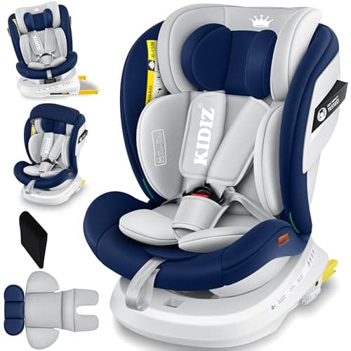 KIDIZ® Siège auto Isofix Top Tether pour enfant | Siège auto pivotant 360° pour bébé | Siège auto groupe 0/1/2/3 dès la