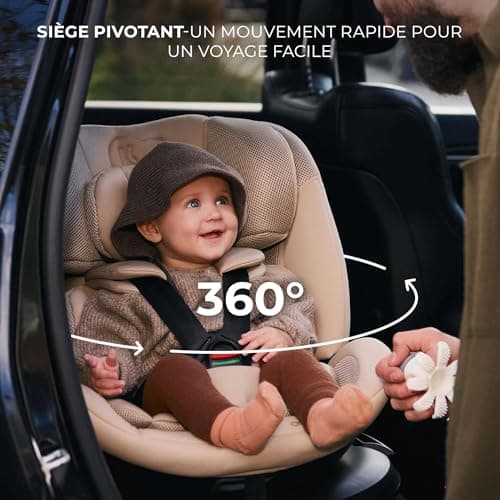 Kinderkraft XPEDITION3 Siège auto bébé - Siège évolutif 40-150 cm, 0 à 36 kg, Isofix 360°, Ajustement facile, Protection