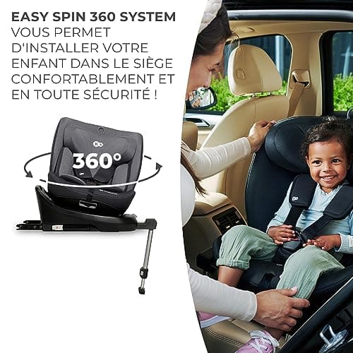 Kinderkraft I-360 Siège auto bébé Gris Isofix Protections latérales