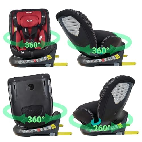 XOMAX G409 IOT - Siège infantile rotatif 360° - ISOFIX - Évolutif - 0-36 kg - 0-12 ans - Harnais 5 points - Housse lavab