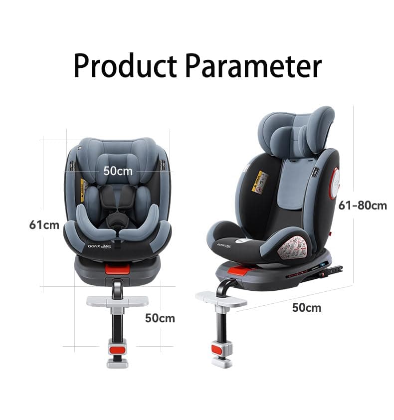 RéenbornSièges Auto Rotatifs à 360°: Inclinables Avec Appui-Tête Réglable, Isofix, 0-36 Kg, Certifiés ECE R129 (Version