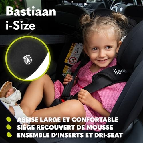LIONELO Bastiaan RWF i-Size Siège Auto Pivotant 360° 0-36kg ISOFIX TopTether Réglage Sécurité