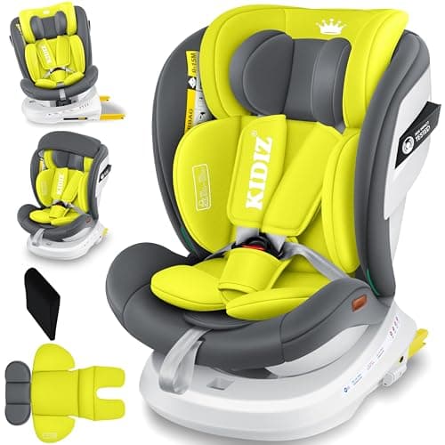KIDIZ® Siège auto Isofix Top Tether pour enfant | Siège auto pivotant 360° pour bébé | Siège auto groupe 0/1/2/3 dès la