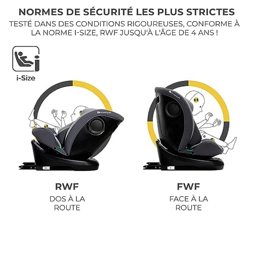 Kinderkraft I-GROW Siège auto bébé, ISOFIX 40-150 cm, 0-36 kg, adaptatif, dès la naissance et jusqu'à 12 ans environ, pr