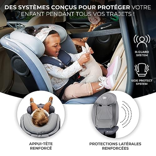 Kinderkraft I-GROW Siège auto bébé, Groupe 0/1/2/3, Isofix, Gris