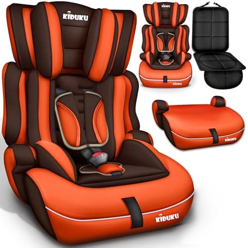 KIDUKU® Siège Auto pour Enfants Noir - Protection Évolutive de 9 kg à 36 kg (Groupe 1+2+3)