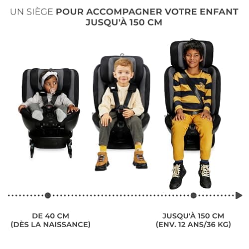 Kinderkraft XPEDITION I-Size 40-150 cm siège auto bébé 0 à 36 kg évolutif noir  
Kinderkraft XPEDITION I-Size 40-150 cm