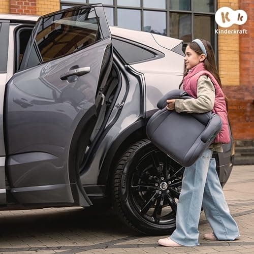 Kinderkraft I-SPARK i-Size Siège auto bébé Noir : léger et sécurisant pour les enfants de 3,5 à 12 ans