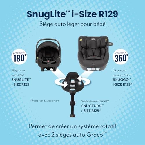 Siège-auto Graco SnugLite i-Size R129 noir pour bébé de 40 à 75 cm