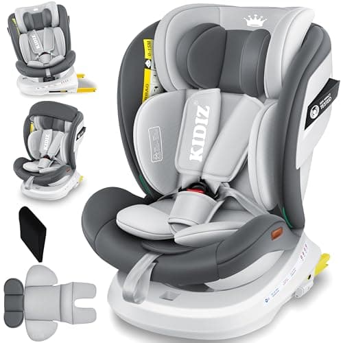 KIDIZ® Siège auto Isofix Top Tether pour enfant | Siège auto pivotant 360° pour bébé | Siège auto groupe 0/1/2/3 dès la