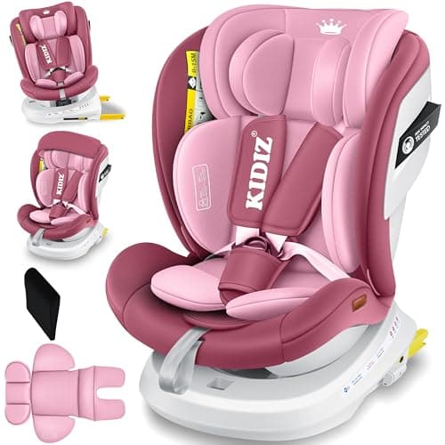 KIDIZ® Siège auto Isofix Top Tether pour enfant | Siège auto pivotant 360° pour bébé | Siège auto groupe 0/1/2/3 dès la