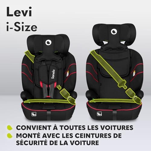 LIONELO Levi i-Size siege auto 9 à 36 kg groupe 1 2 3 noirci protection latérale tête ceintures 5 points appui-tête régl