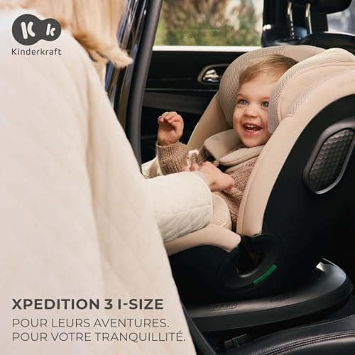 Kinderkraft XPEDITION3 Siège auto bébé - Siège évolutif 40-150 cm, 0 à 36 kg, Isofix 360°, Ajustement facile, Protection
