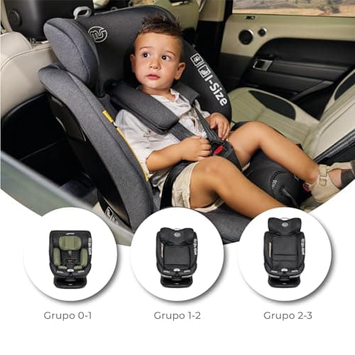 Ms BabyWorld Milos I-Size Siège Auto Pivotant à 360° | ISOFIX et Top Tether | Enfants de 0 à 12 ans | 40-150 cm (0-36 kg