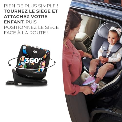 Kinderkraft I-GROW Siège auto bébé, ISOFIX 40-150 cm, 0-36 kg, adaptatif, dès la naissance et jusqu'à 12 ans environ, pr