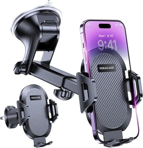 Miracase [4 en 1] Support Téléphone Voiture Militaire Ventouse & 360° Rotation Usager Militaire & Sport eminent pour Voi
