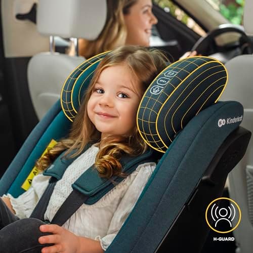 Kinderkraft I-GUARD Siège auto I-size Bleuavec réglage de hauteur de l'appui-tête et base Isofix RWF FWF, sécurité spéci