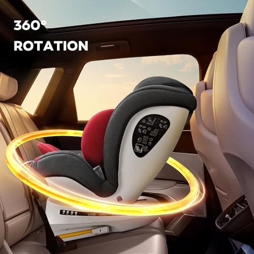 Miophy I-Size Siège Auto Isofix 360°Pivotant Groupe 0+1/2/3, de la naissance à 12 ans, 40-150 cm - Sécurité Optimale pou