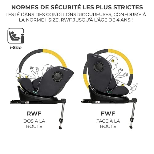 Kinderkraft I-360 Siège auto bébé Gris Isofix Protections latérales