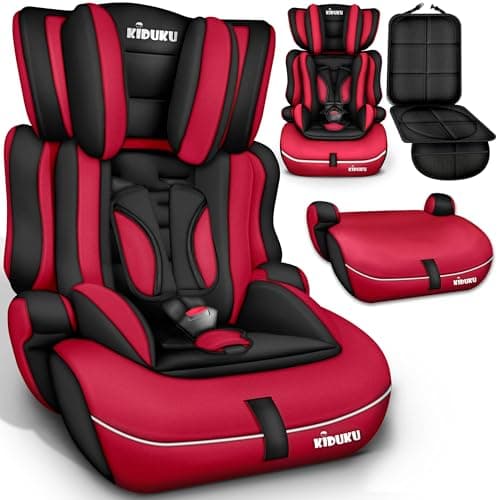 KIDUKU® Siège Auto pour Enfants Noir - Protection Évolutive de 9 kg à 36 kg (Groupe 1+2+3)