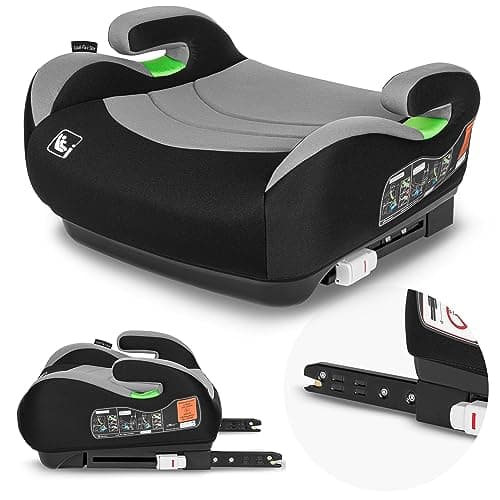 LIONELO LUUK FIX i-Size Siège Auto en ISOFIX pour Enfants, Groupe 2 et 3, 22-36 kg, Confortable avec Accoudoirs, Housse