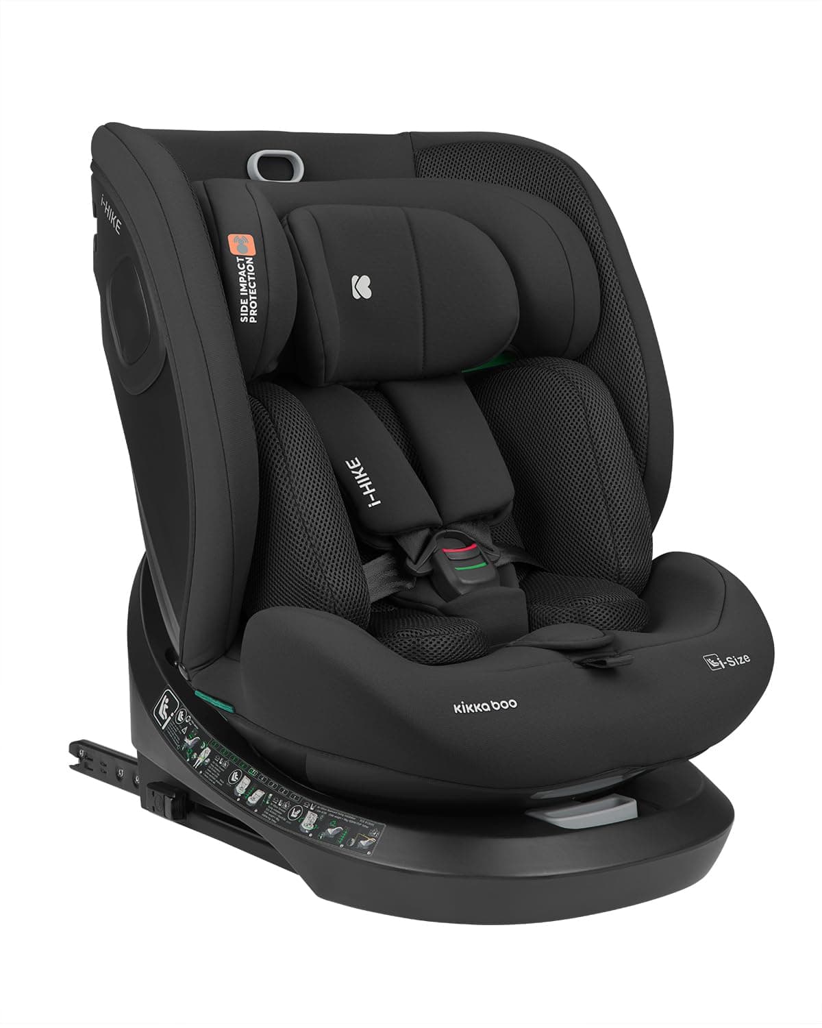 Kikkaboo siège enfant i-Size i-Hike noir ISOfix pivotant 360° ajustable