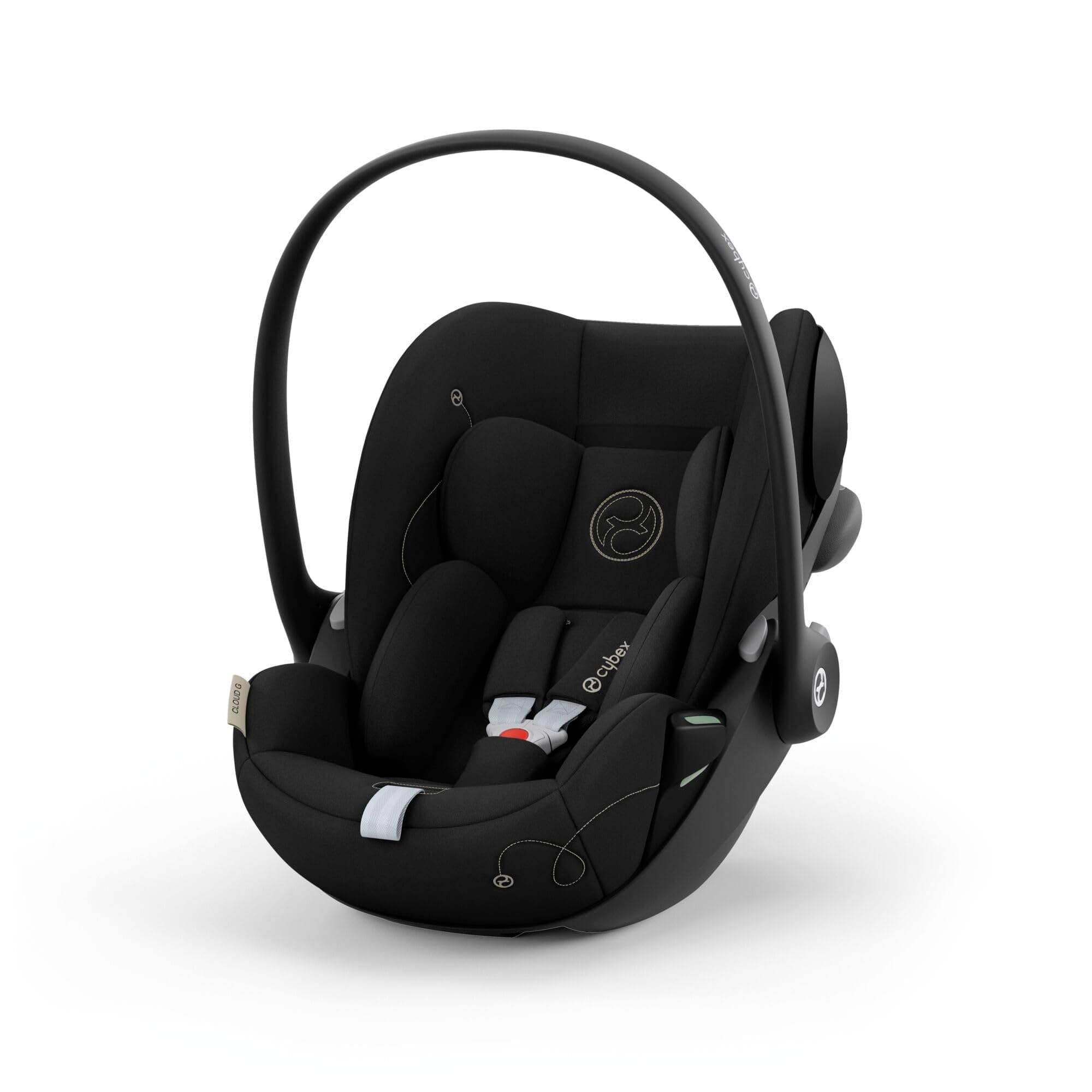 CYBEX Gold Coque Cloud G i-Size Comfort Moon Black pour Nouveau-nné Usage daily Sécurité accrue avec coussin réducteur