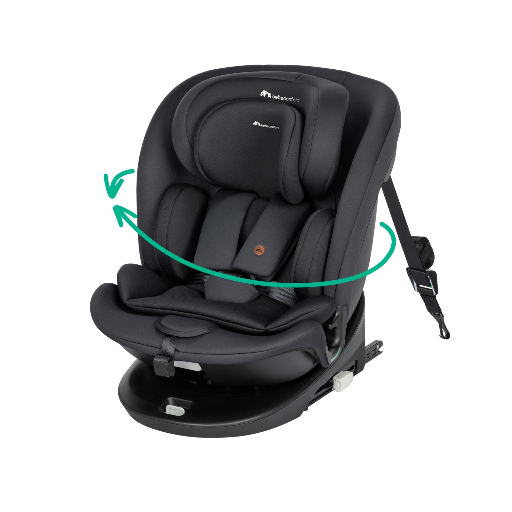 Bebeconfort RevolveFix 360 i-Size - Siège Auto Pivotant 360° pour Enfants 0-12 Ans - ISOFIX, Top Tether, Noir Full