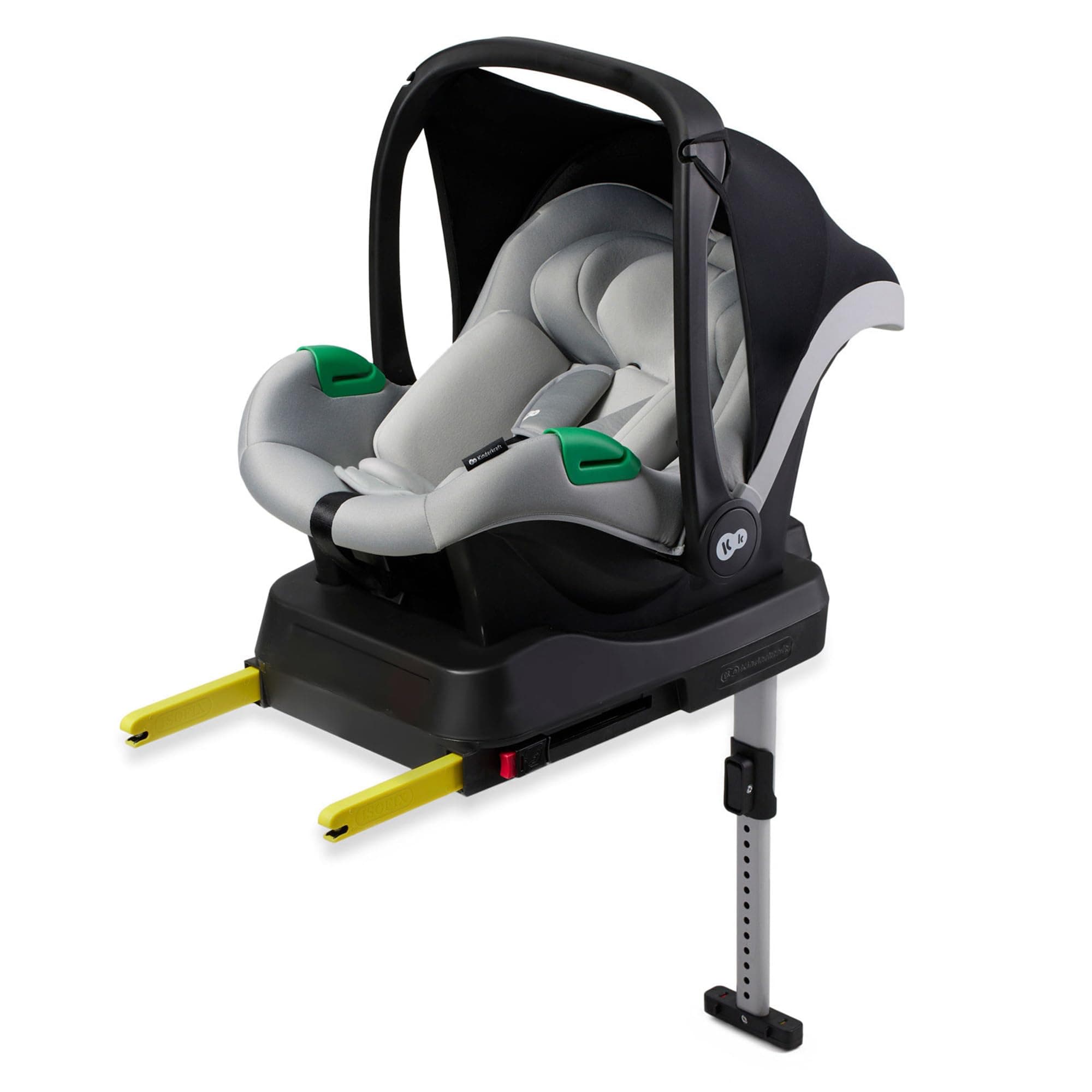 Kinderkraft MINK PRO i-Size + MINK FX - Siège Auto Multifonction Gris - Groupe 0+ à 13 kg - 40 à 75 cm - RWF ISOFIX - Ba