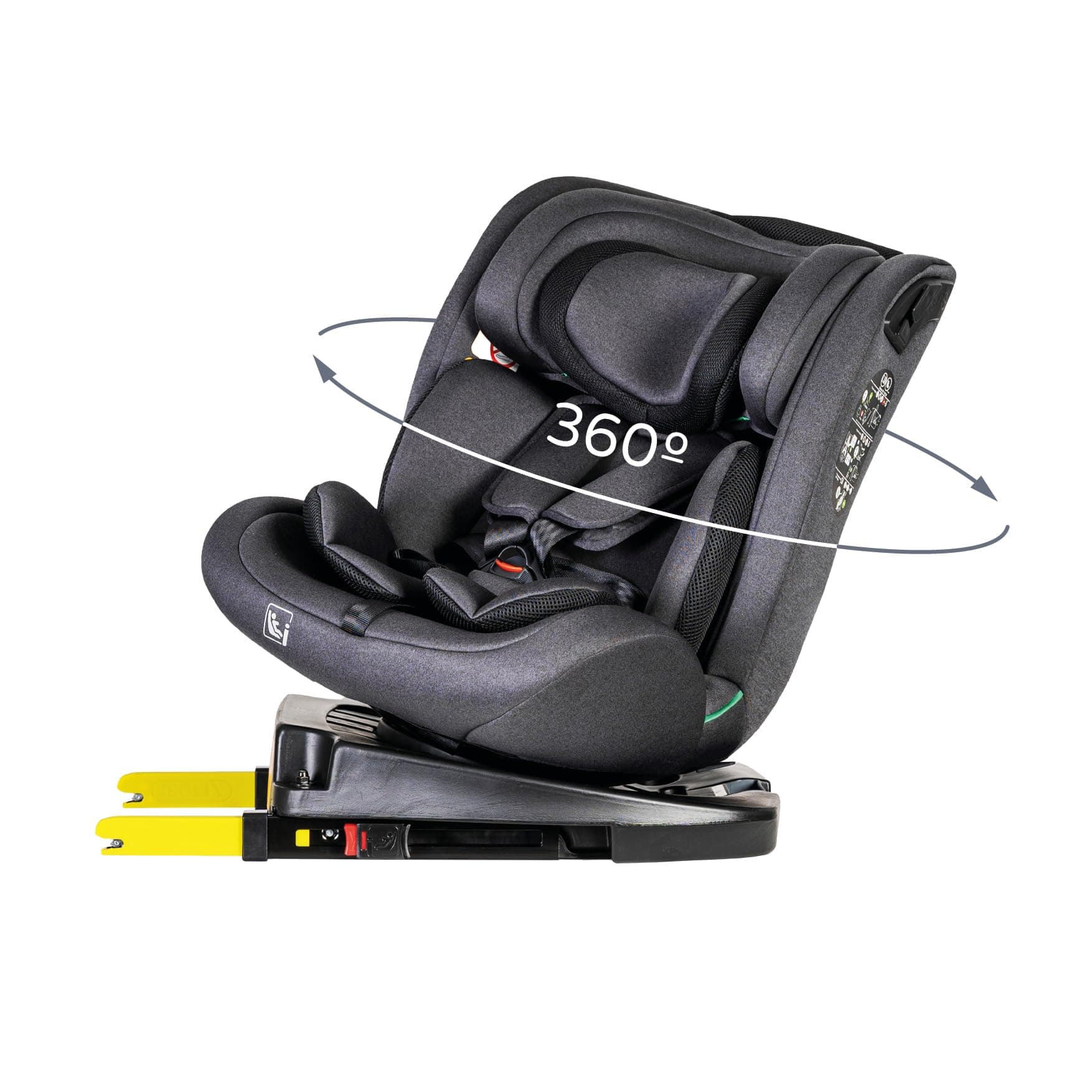 CORFÚ Siège Auto i-Size | ISOFIX et Top Tether | 0 à 12 ans | Dos à la route jusqu’à 18 kg | Pivotant 360º Universel