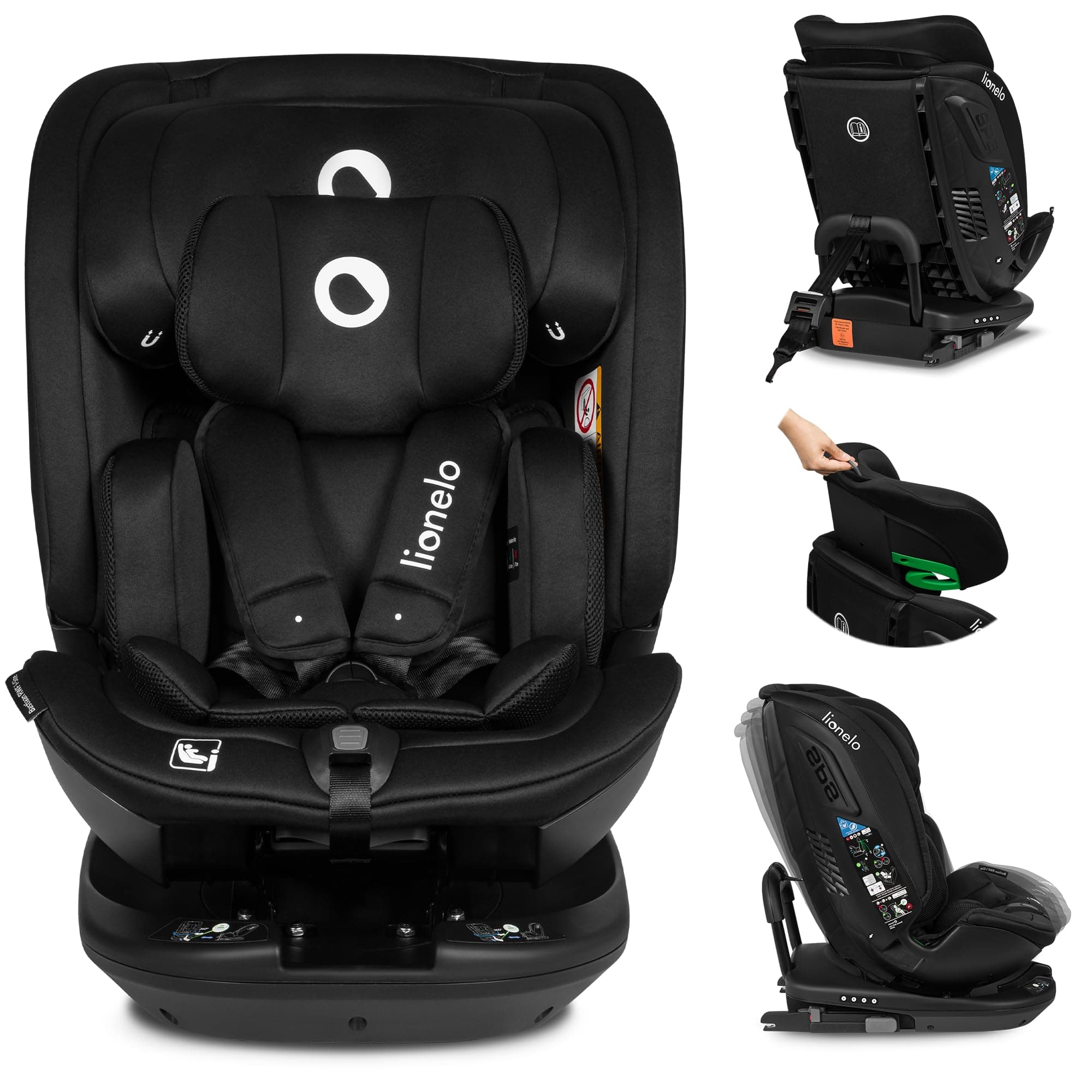 LIONELO Bastiaan RWF i-Size Siège Auto Pivotant 360° 0-36kg ISOFIX TopTether Réglage Sécurité