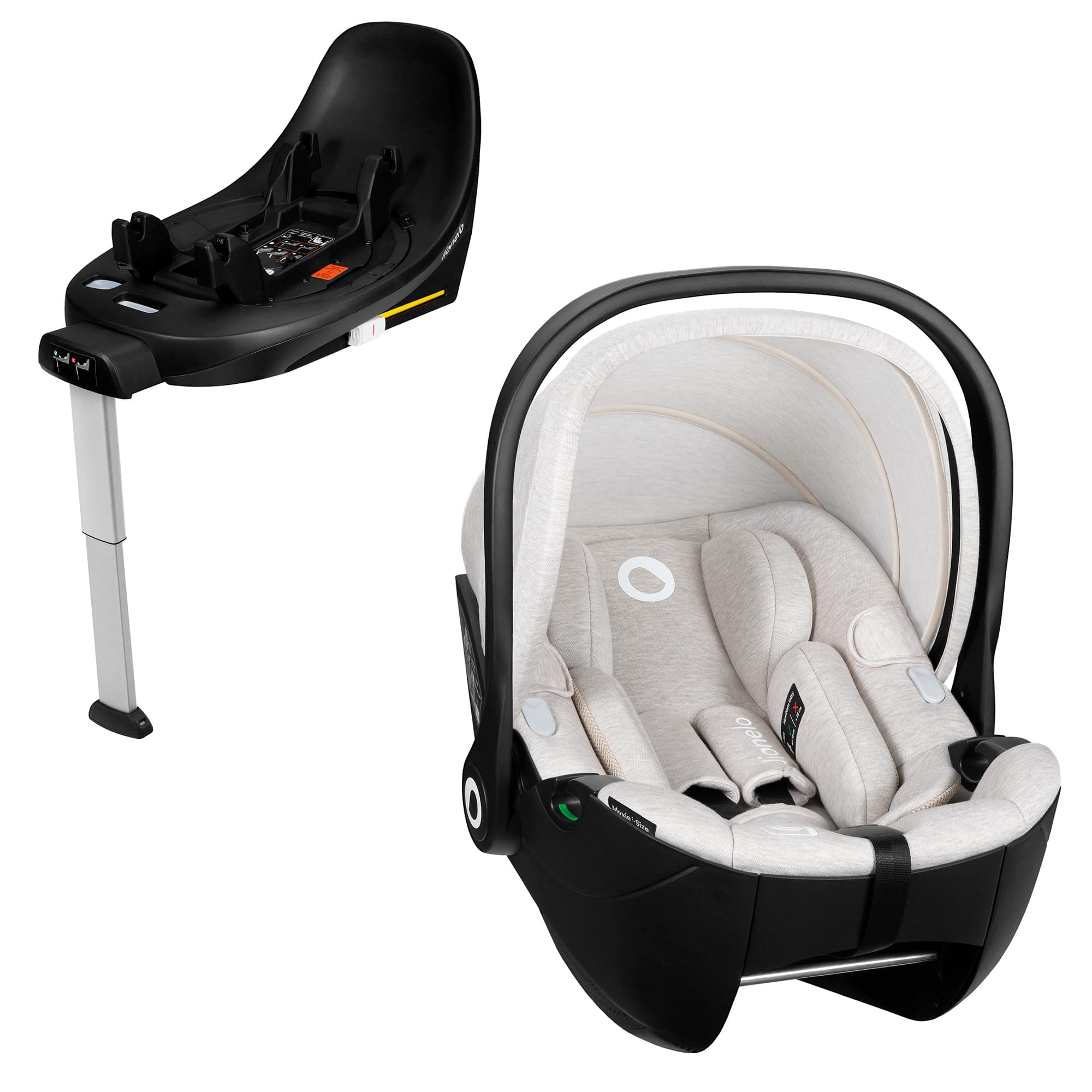 LIONELO MOXIE i-Size SET Siège Auto pour Bébé avec Base ISOFIX Protection latérale Appui-Tête Reglable 40-87cm Dri-Seat