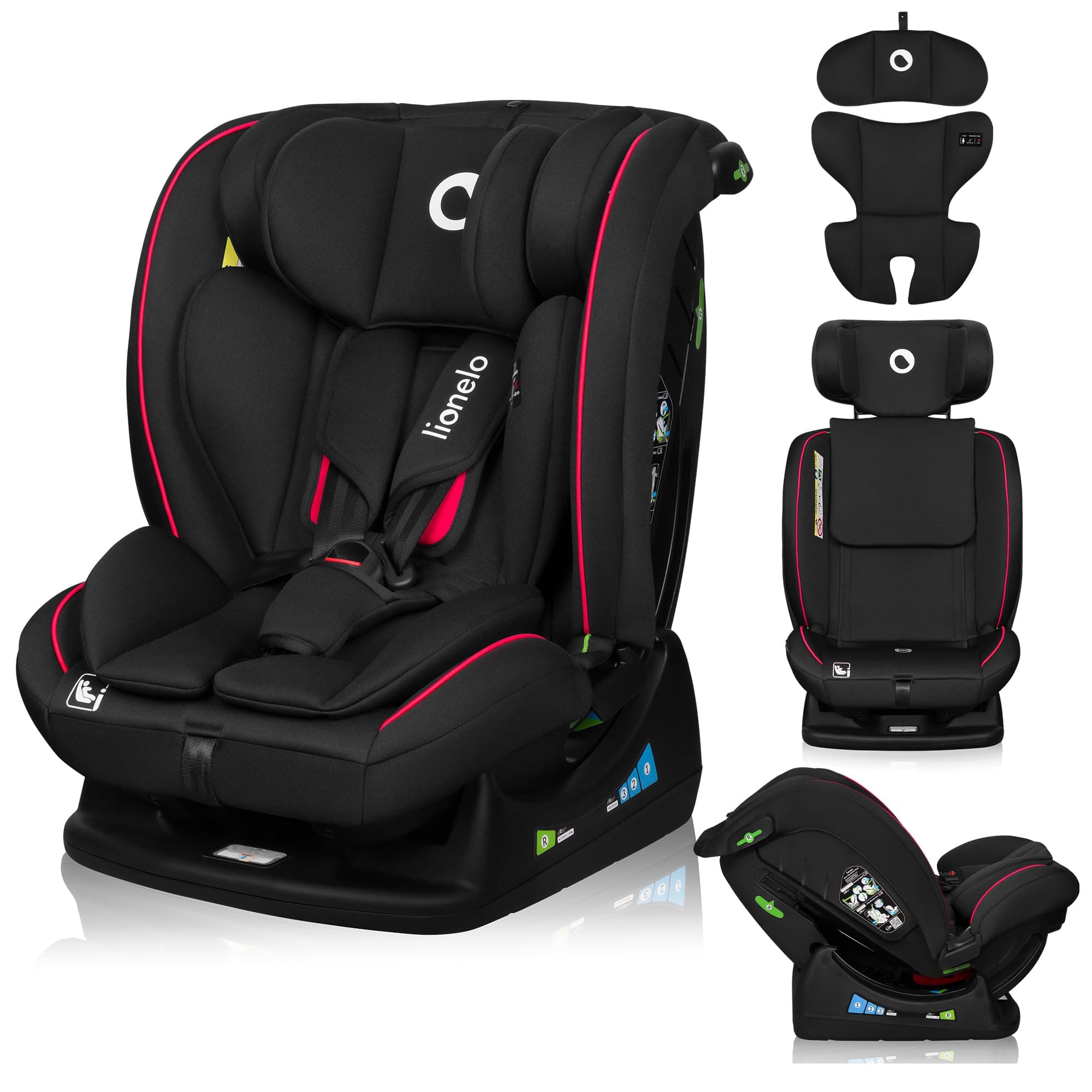 LIONELO AART I-SIZE Siège Auto Bébé Sécurité Haute pour Enfants de 40 à 150 cm, Installation Facile avec Ceinture de Séc