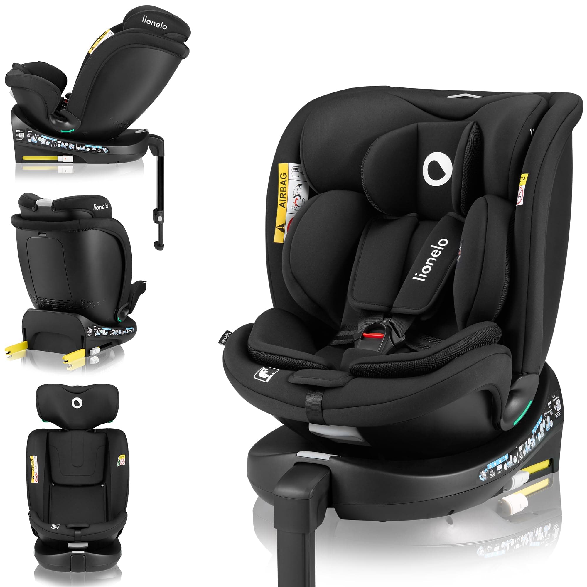 LIONELO NAVY i-Size Dri-Seat Siège auto pivotant Pour enfants de 40 à 150 cm Groupe 0+1 2 3 Isofix Avant et Arrière Supp