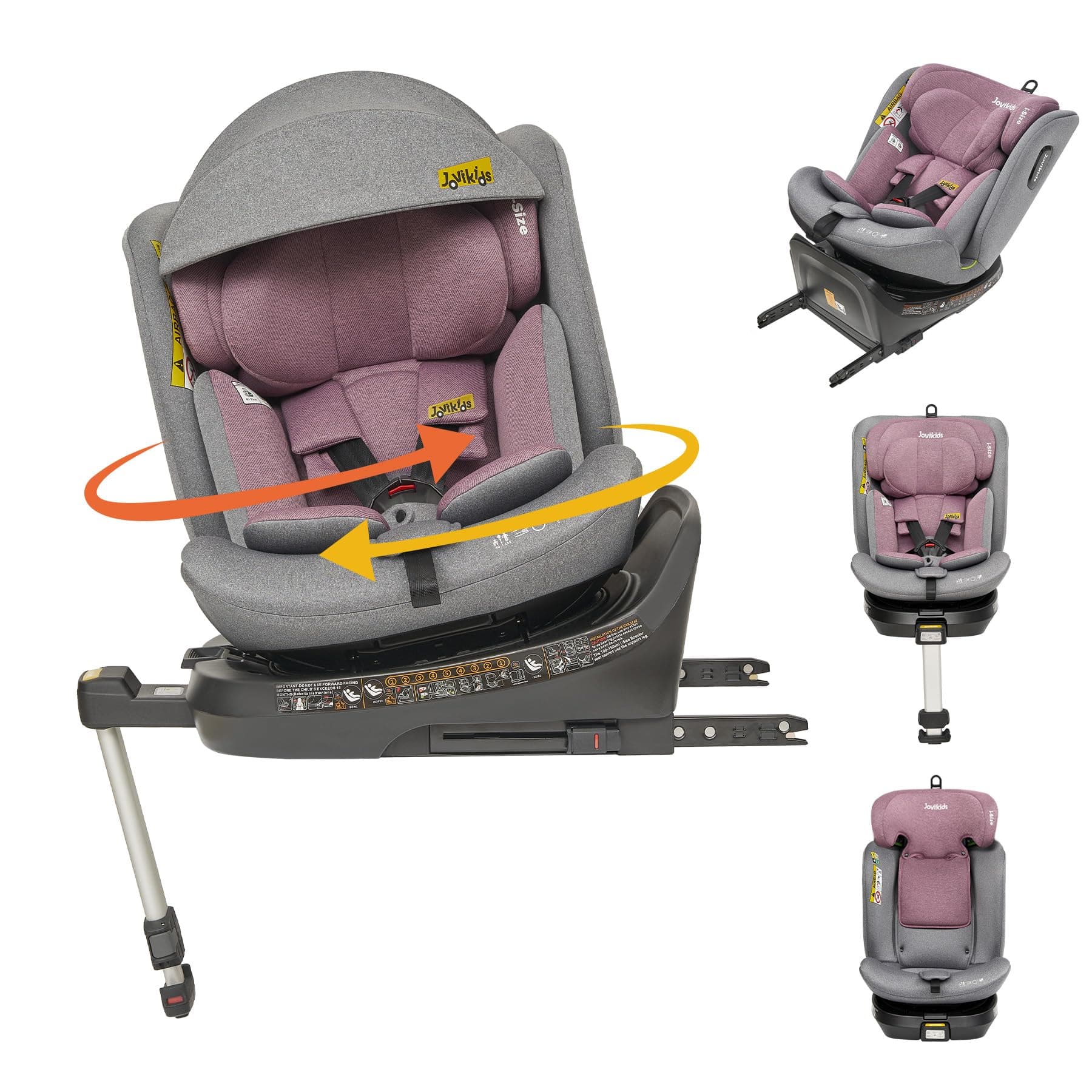 Siège Auto Jovikids Siege Auto, i-Size 40-150 cm, pour Bébé de 0-12 ans, ECE R129, 12 Positions d'Appui-tête, Rose

Sièg