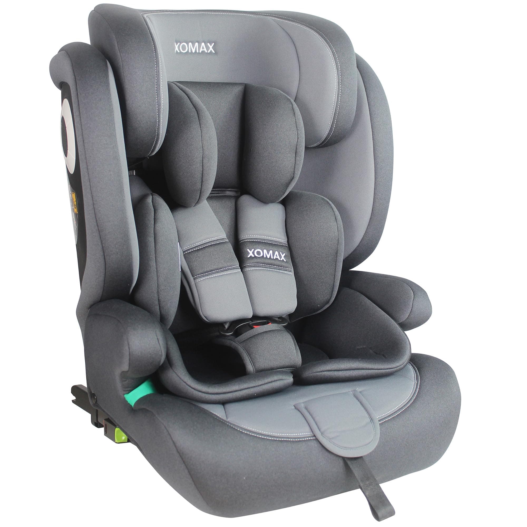 XOMAX LM238 Siège auto ISOFIX, évolutif 9-36 kg, 15 mois-12 ans, groupe 1/2/3, harnais 5 et 3 points, housse amovible, E