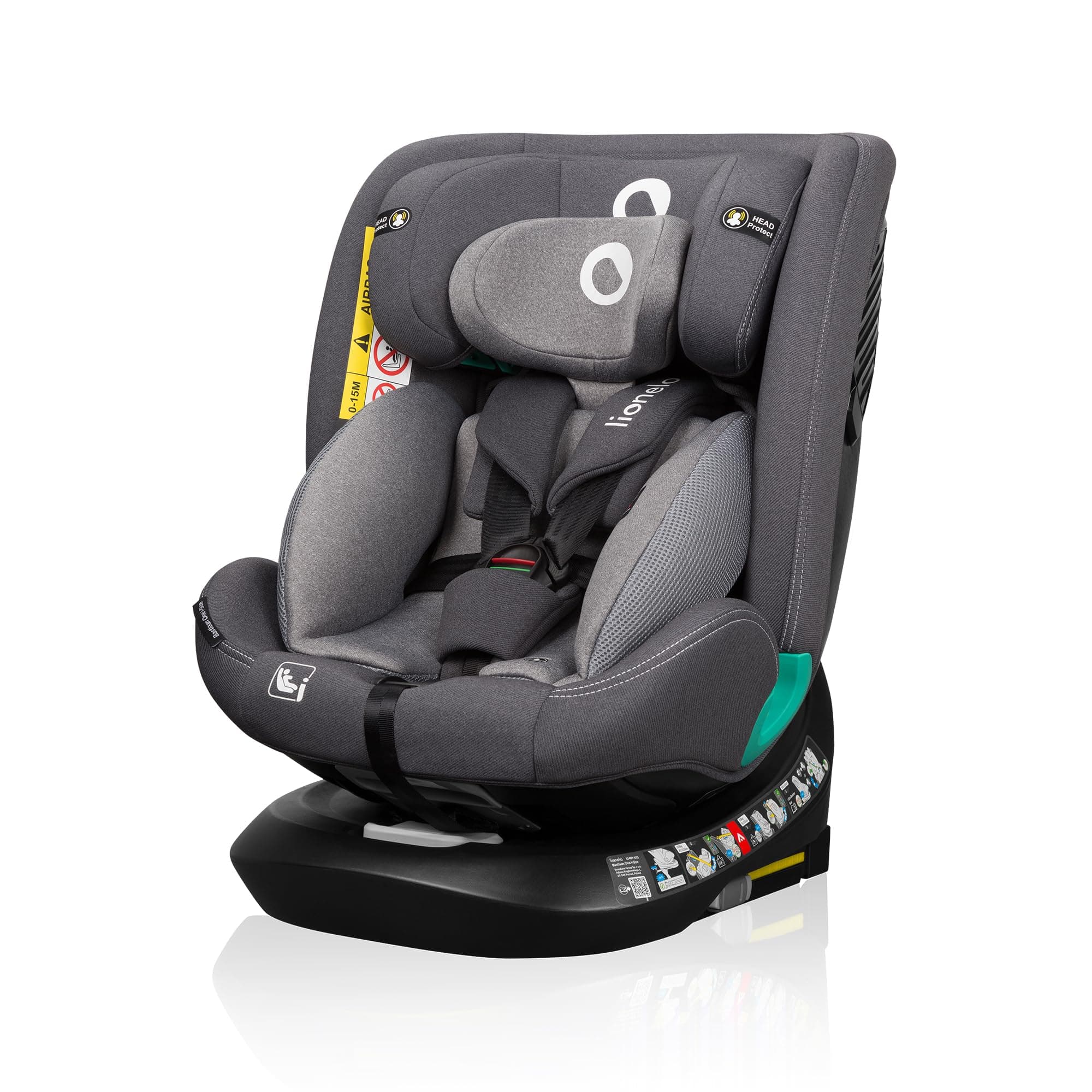 Bastle i-Size Siège Auto 360° pour Enfants 0-36kg et 40-140cm Face et Dos Route ISOFIX TopTether (Grey Stone)