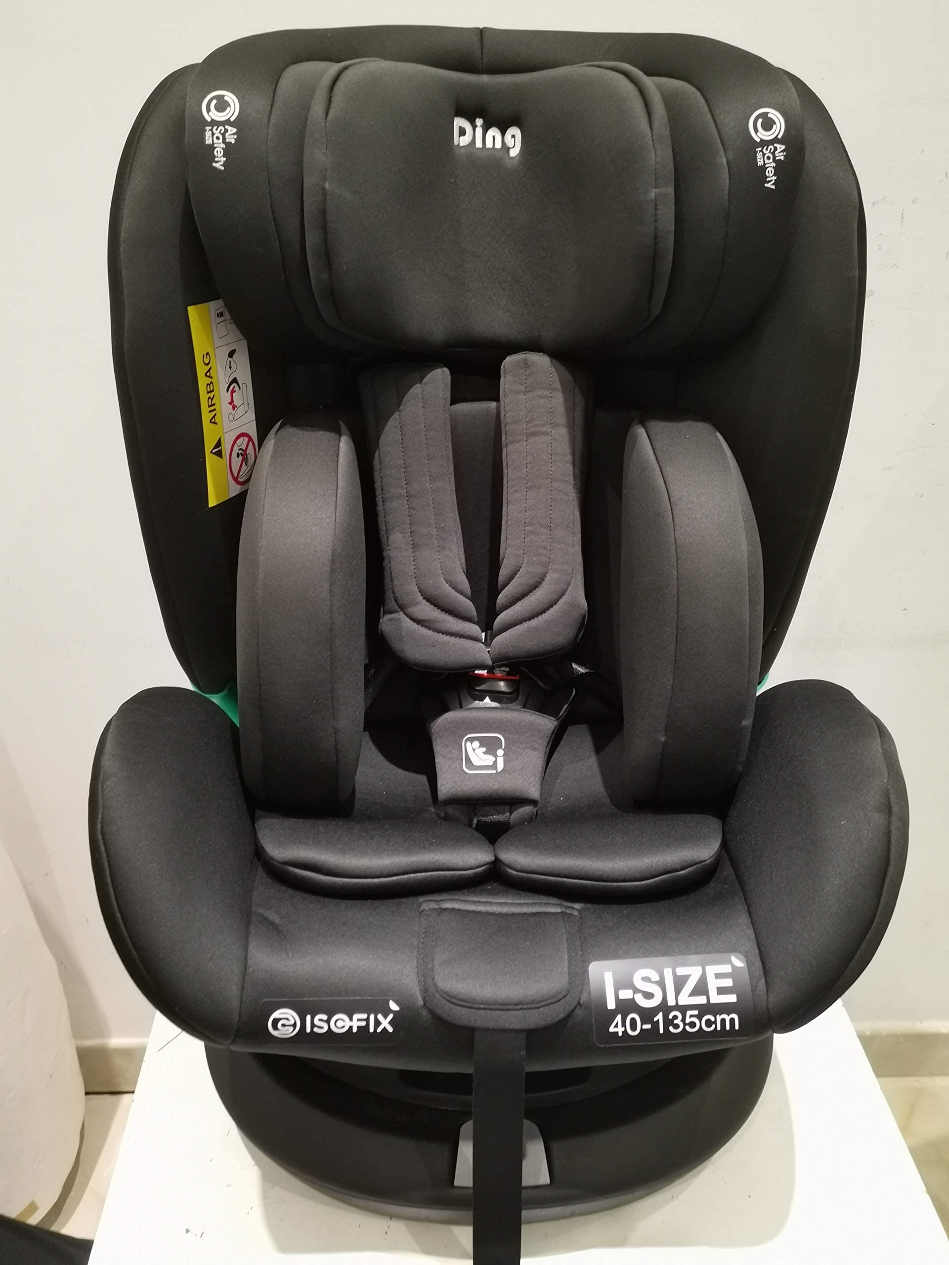 Ding Philo 360° i-Size Siège-auto 0-36kg Noir pour Enfant Sécurisé Transport